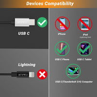 USB C to 3.5mm Splitters-SILVER