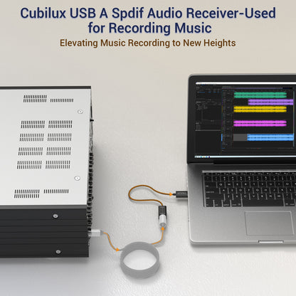 USB A SPDIF Input Adapter for PC [Stereo Recording ONLY, NOT for Playing Audio]