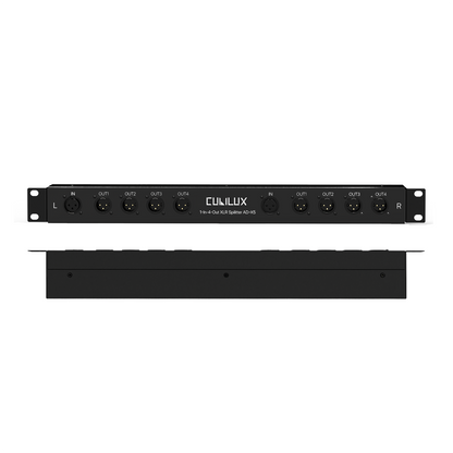 1-in-4-out XLR Splitter, 1U 19" Rack Mount Balanced Audio Distribution Box