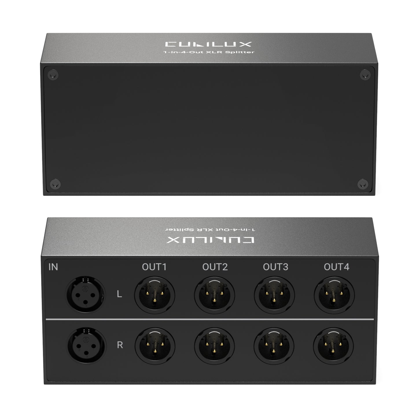 4-Way XLR Stereo Audio Passive Splitter