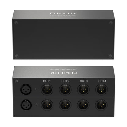 4-Way XLR Stereo Audio Passive Splitter