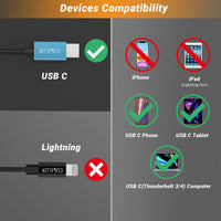 USB C to 3.5mm Splitters-BLUE