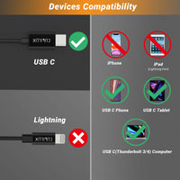 USB C to 3.5mm Splitters-BLACK