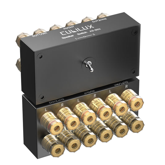 AS-BS2 Speaker Selector Switch Box, 2 Way A/B Amp Switcher