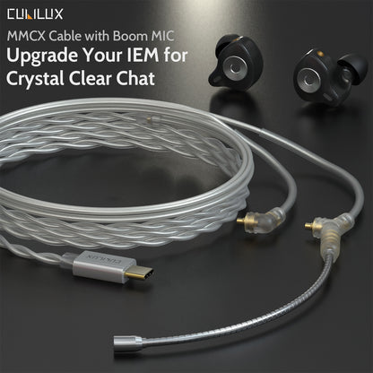 USB C MMCX Cable with Boom MIC