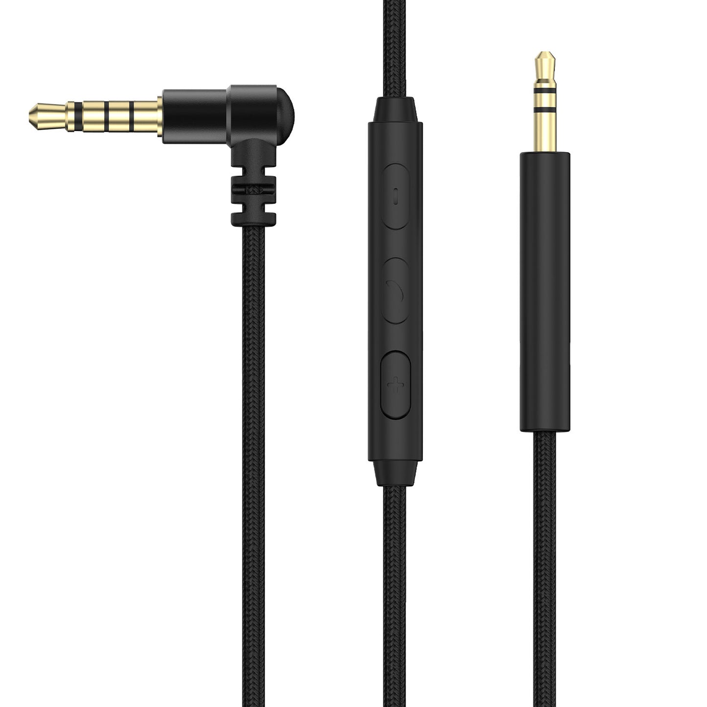 3.5mm to 2.5mm Braided Headphone Cable-Black 4FT