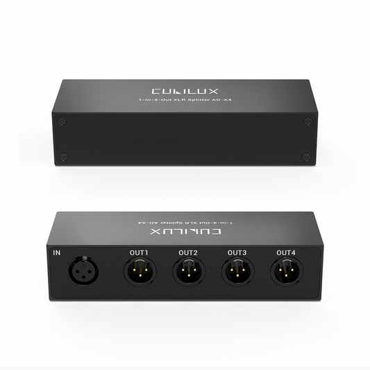 4-Way XLR Audio Passive Splitter