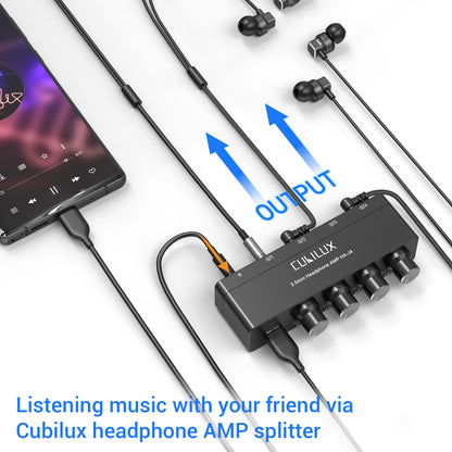 4-Way Headphone Amplifier 3.5mm