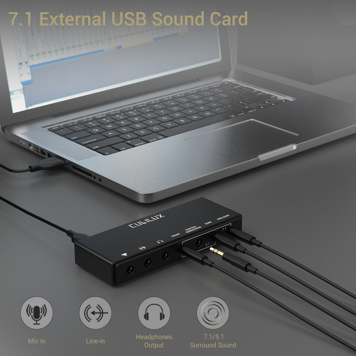 Surround Card 7.1 & 5.1 Surround Sound Card – Cubilux