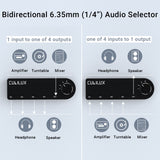 Bidirectional 4-Channel 6.35mm  Audio Selector Box