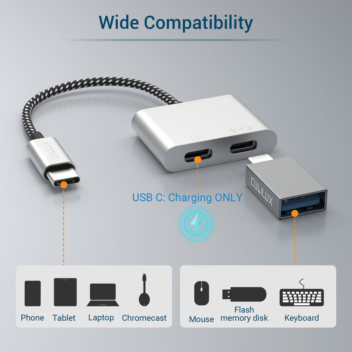 USB C to Dual USB C Splitter