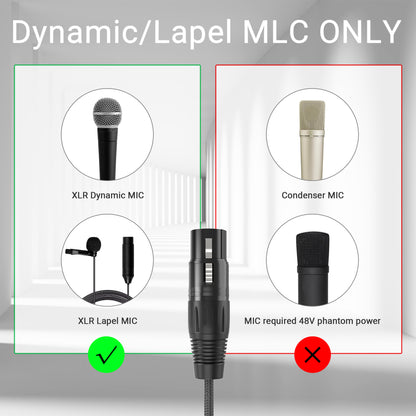 XLR Female to Lightning Microphone Cable，6.5 FT