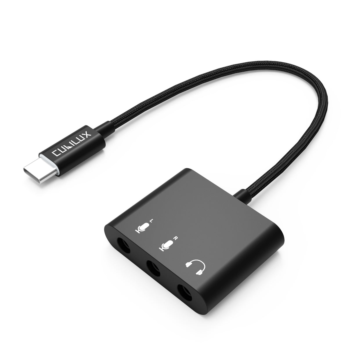 USB C to Dual 3.5mm Audio Interface Cubilux
