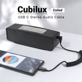 Coiled USB C Stereo Aux Cord