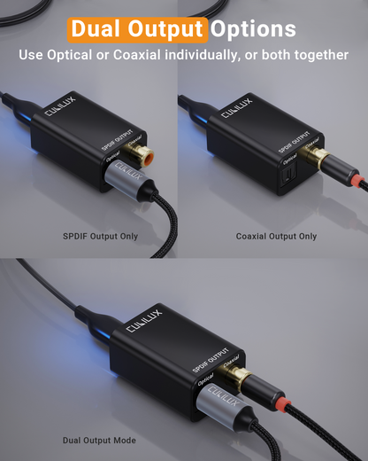 USB to Toslink & Coaxial SPDIF Adapter