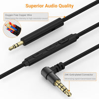 3.5mm to 2.5mm Headphone Cable-Black 4FT