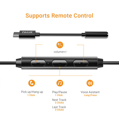 USB C Headphone Adapter with DAC-2 Pack