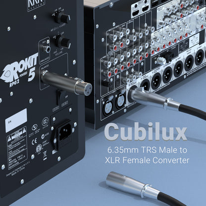 1/4” TS Male to XLR Female Converter-2 Pack
