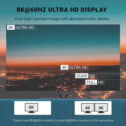 USB C to DP/HDMI Adapter with PD Charging Port