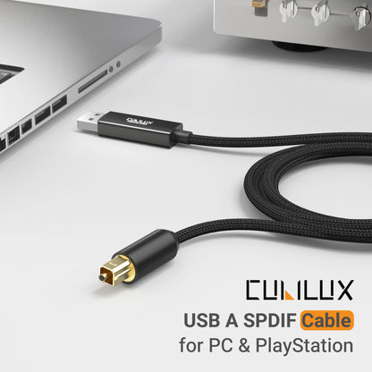 USB A to TOSLINK Optical Audio Cable