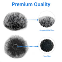 Furry Windscreen for Rode Wireless Go II 4-Pack
