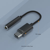 Hi-Res USB C Headphone Adapter-BLACK