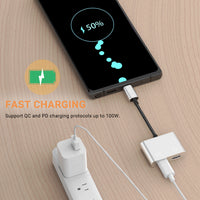 USB C to Dual USB C Splitter-SILVER