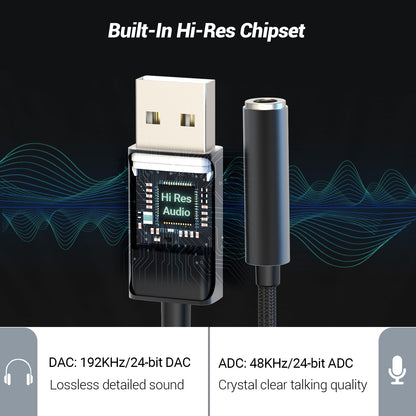 USB A to 3.5mm Jack Adapter