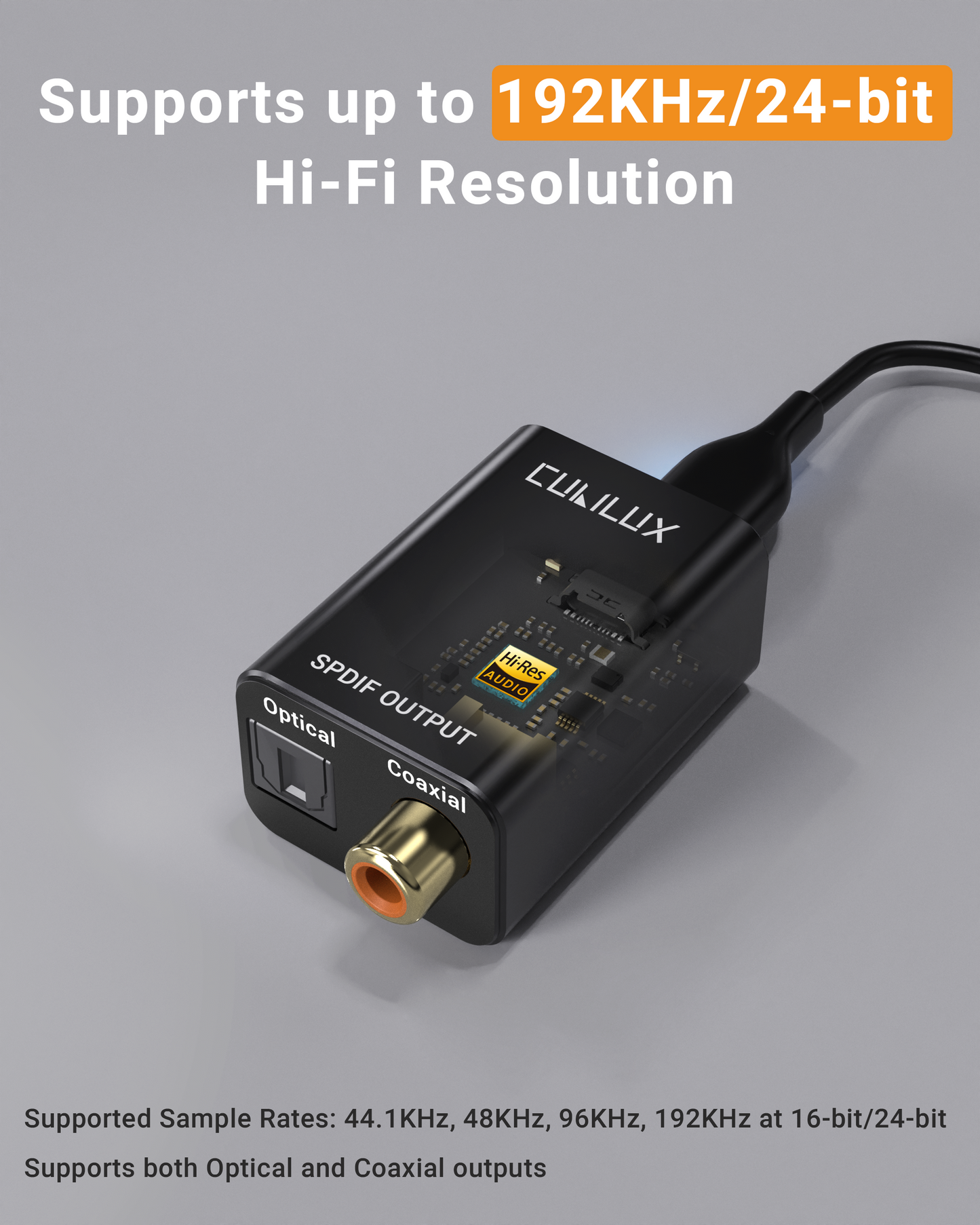 USB to Toslink & Coaxial SPDIF Adapter