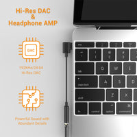 Right-Angled USB C to 3.5mm Headphone Jack Adapter