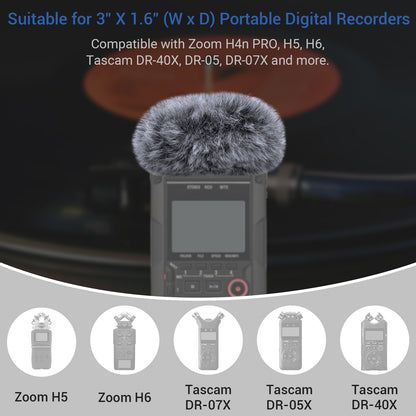 Furry Microphone Windscreen Muff for Zoom H4n PRO