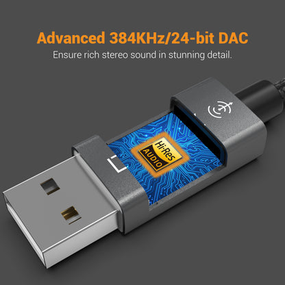 USB to RCA Audio Cable with 384KHz/24-bit DAC,6 FT