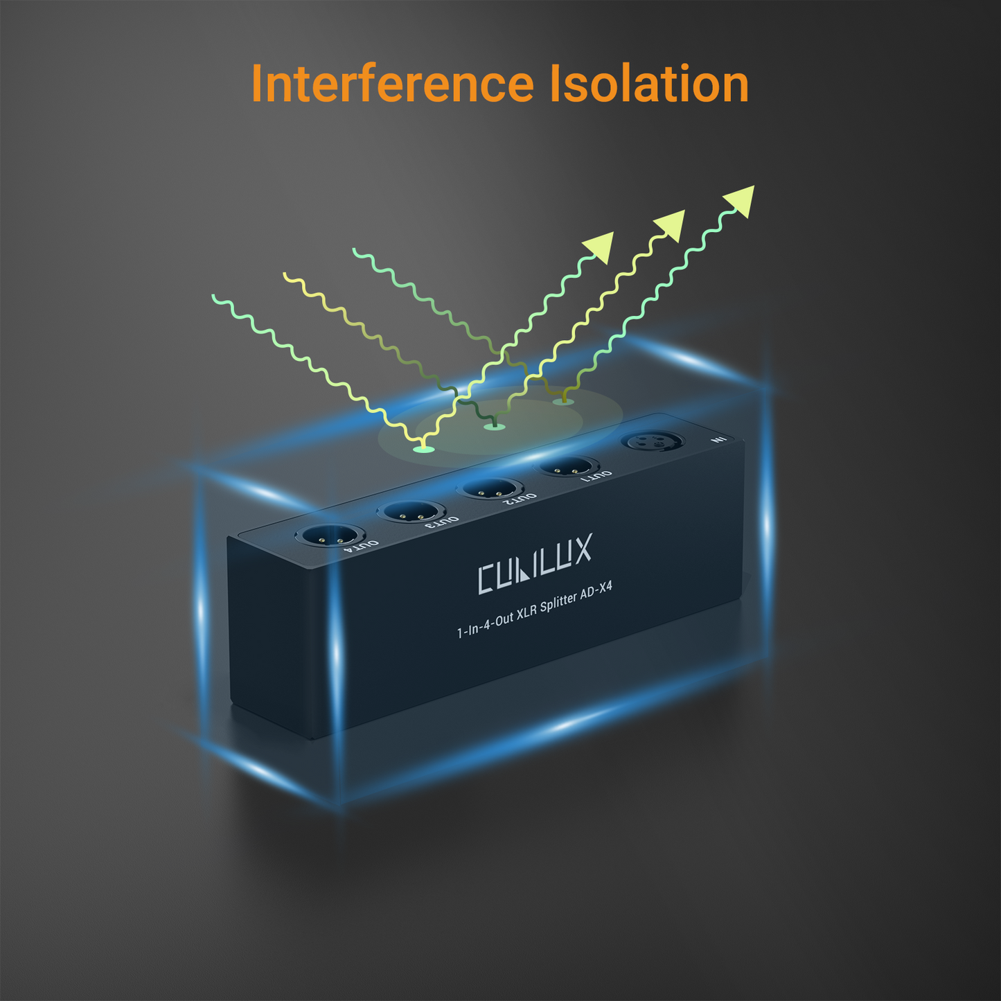 4-Way XLR Audio Passive Splitter