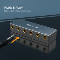 6.35mm 5 Ways Audio Splitter-GRAY