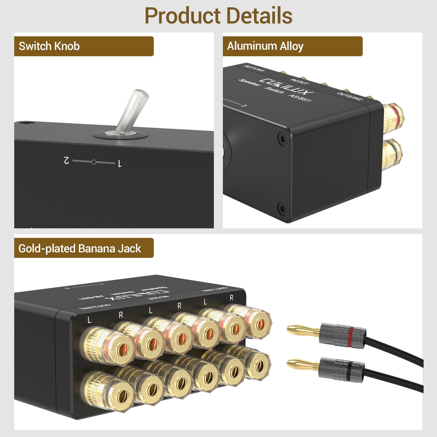 2-Channel Speaker Switcher Selector Box