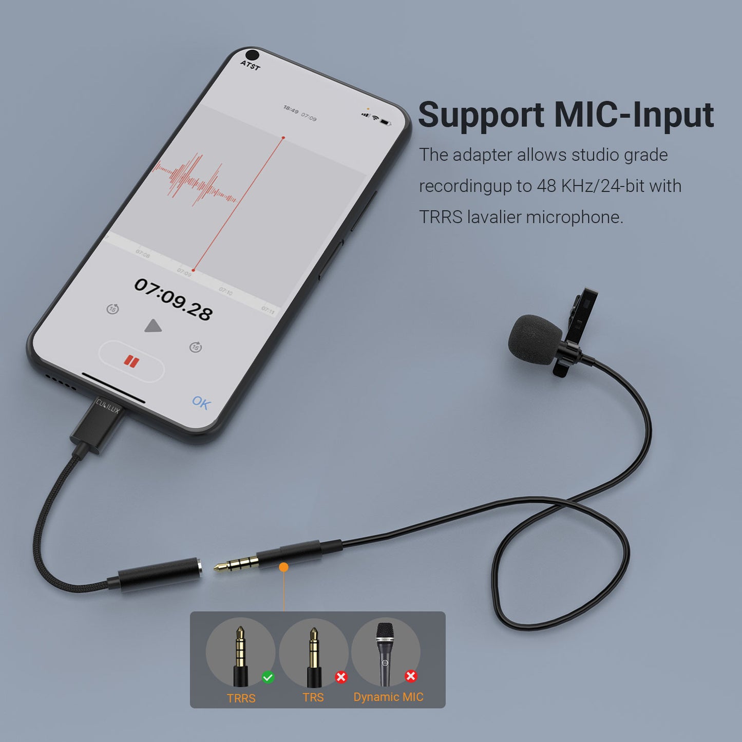 Hi-Res USB C Headphone Adapter-Black