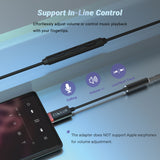 USB C Headphone Adapter with Hi-Res DAC-Black&Red