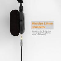 Right-Angled 3.5mm to 3.5mm Headphone Replacement Cable-GRAY，4FT