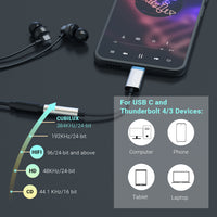 HiFi Portable USB C Headphone DAC-SILVER&BLUE