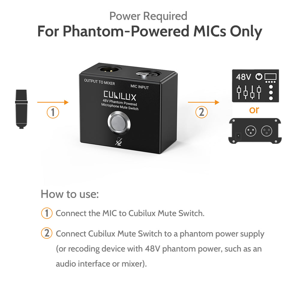 MMX-1 XLR Mute Switch for Microphone – Cubilux