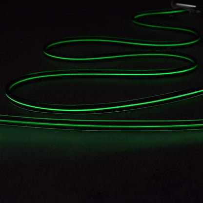 Glowing USB C Car Charge Cable-Green,2FT