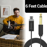 USB C to 6.35mm Guitar Cable