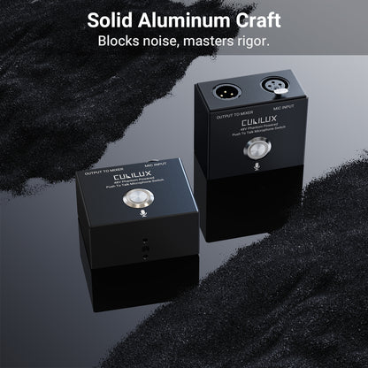 MMX-2 XLR Push-to-Talk (PTT) Microphone Switch - 48V Phantom Power Pass