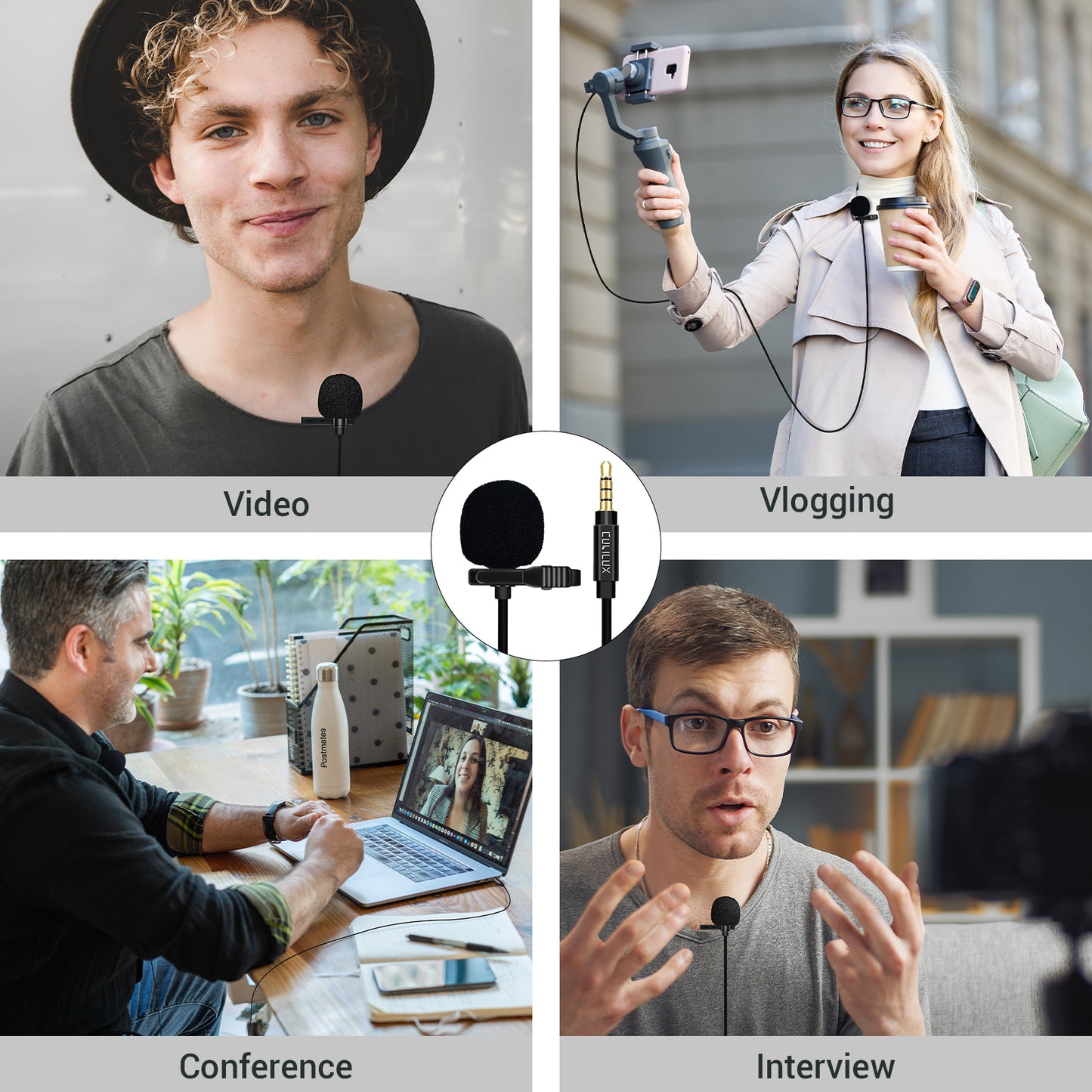 3.5mm Unidirectional Lavalier Condenser Microphone,ML35-9