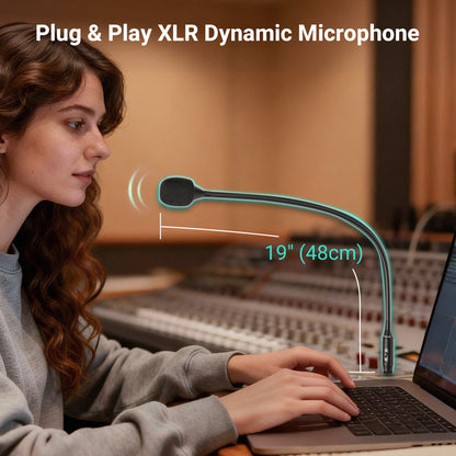 XLR Gooseneck Microphone with Mute Button