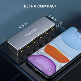 6.35mm 5 Ways Audio Splitter-GRAY