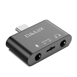 USB C Headphone Microphone Connector,Black