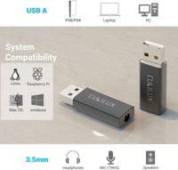 USB-A to 3.5mm Adapter,Black