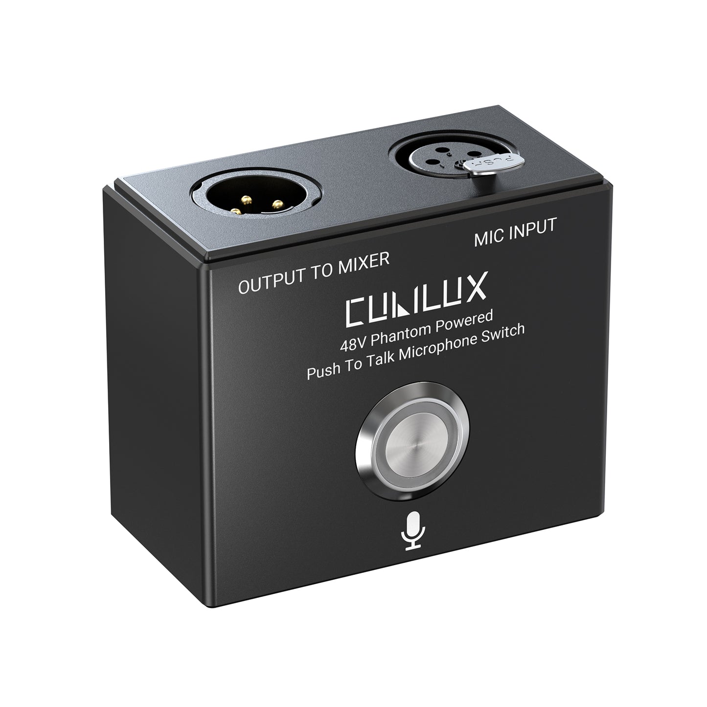 MMX-2 XLR Push-to-Talk (PTT) Microphone Switch - 48V Phantom Power Pass