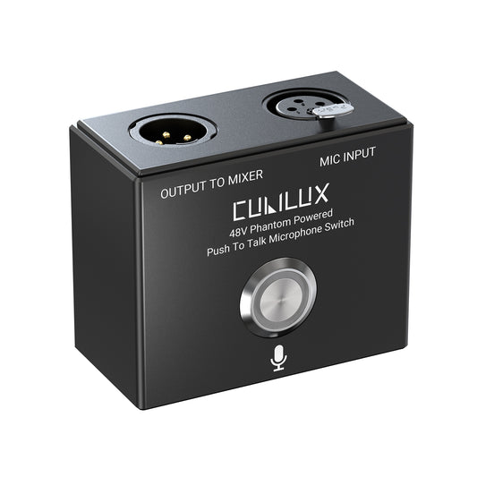 MMX-2 XLR Push-to-Talk (PTT) Microphone Switch - 48V Phantom Power Pass